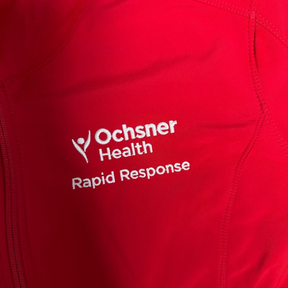 Port Authority Soft Shell Jacket Women XL Red Ochsner Health Rapid Response Zip - Picture 4 of 10